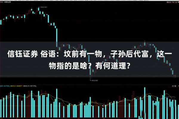 信钰证券 俗语：坟前有一物，子孙后代富，这一物指的是啥？有何道理？