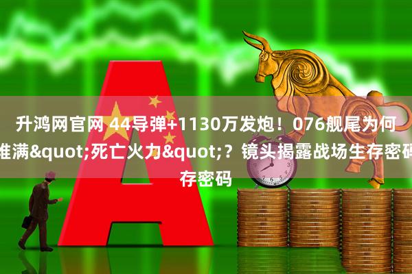 升鸿网官网 44导弹+1130万发炮！076舰尾为何堆满"死亡火力"？镜头揭露战场生存密码