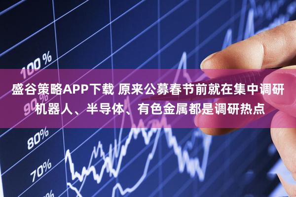 盛谷策略APP下载 原来公募春节前就在集中调研 机器人、半导体、有色金属都是调研热点